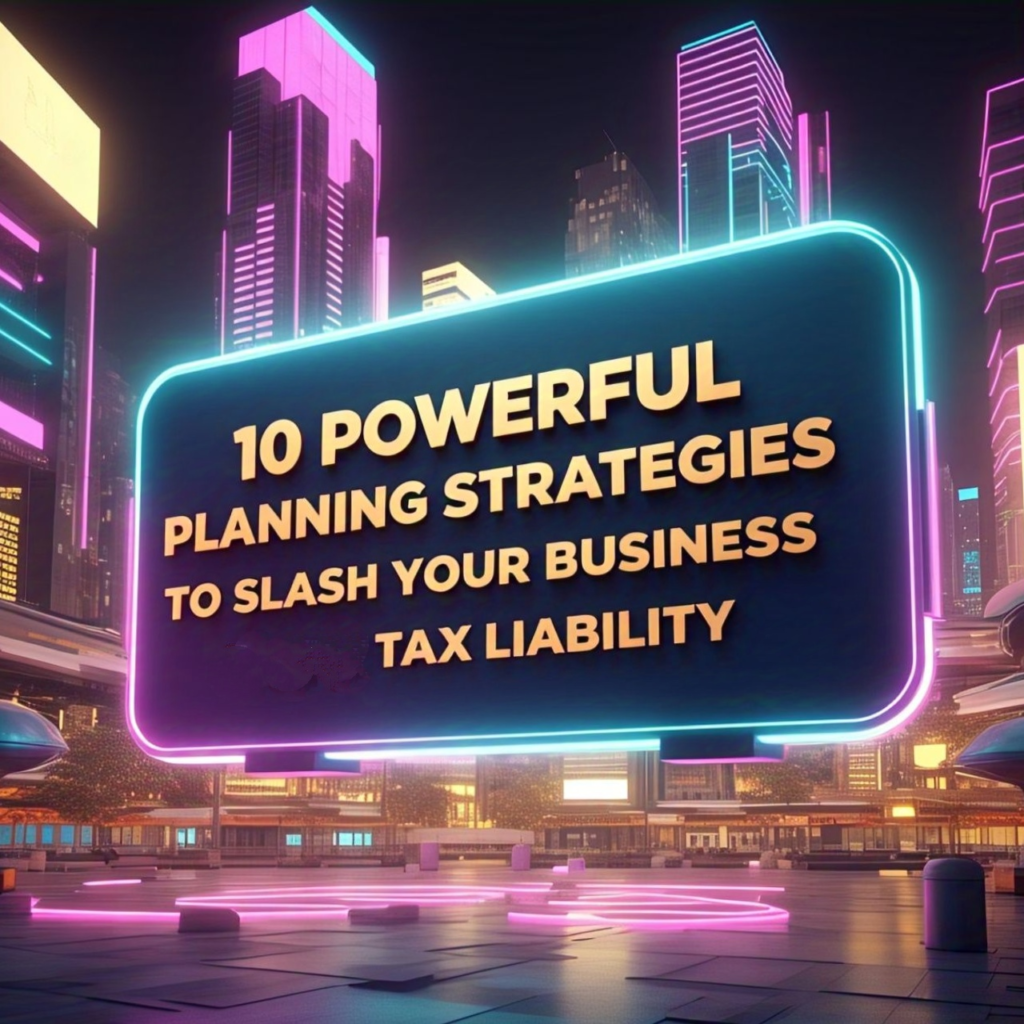 10 POWERFUL TAX PLANNING STRATEGIES TO SLASH YOUR BUSINESS TAX LIABILITY